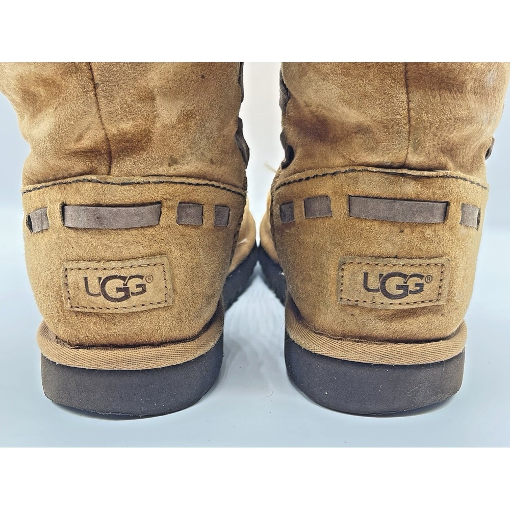 UGG Dana Tall Sheepskin and Fur Cuffed Boots Size 7 - Picture 3 of 12